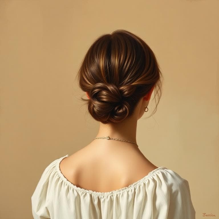 Classical Portrait of Woman with Bun